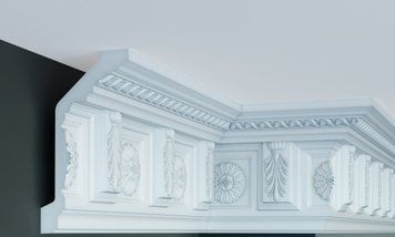 Карниз поліуретановий з орнаментом Gaudi Decor C 101