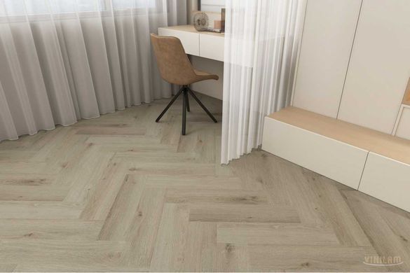 Вінілова підлога LVT Vinilam Parquet Herringbone Дуб Грейдж 643A11