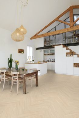 Виниловый пол Gerflor Virtuo 55 Herringbone 1463 BLOMMA CREAM клеевой
