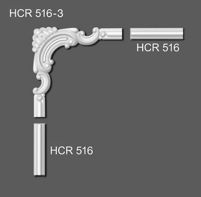 Кутовий елемент поліуретановий Grand Decor HCR 516-3