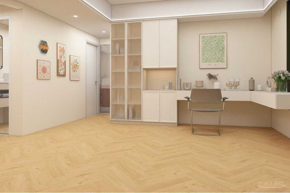 Вінілова підлога LVT Vinilam Parquet Herringbone Дуб Карпатський 88182-3