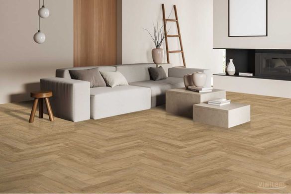 Вінілова підлога LVT Vinilam Parquet Herringbone Дуб Крафт MS1015
