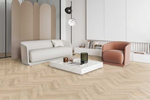 Вінілова підлога LVT Vinilam Parquet Herringbone Дуб Сканді MS1018