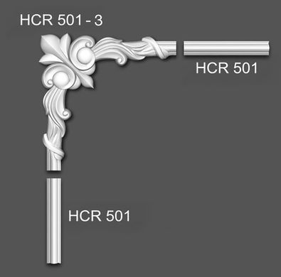 Угловой элемент полиуретановый Grand Decor HCR 501-3