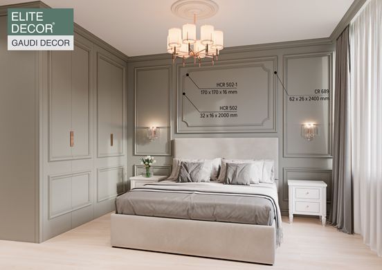 Кутовий елемент поліуретановий Grand Decor HCR 502-1