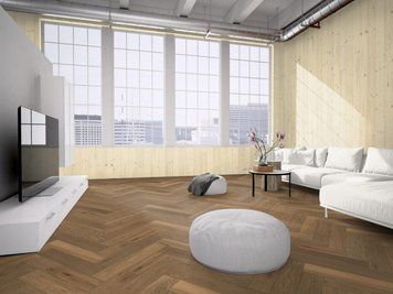 Паркетна дошка Admonter Herringbone Twin Oak Lapis basic 10х1200 мм англійська ялинка