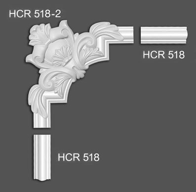 Кутовий елемент поліуретановий Grand Decor HCR 518-2