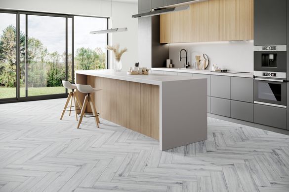 Вінілова підлога Falquon SPC ламінат The Floor Herringbone Ice Oak P1007